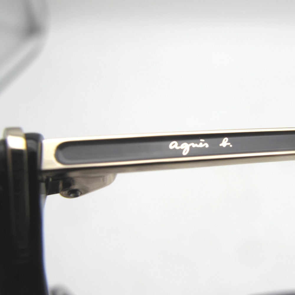 agnes b. アニエスベー サングラス メガネフレーム コンビフレーム プラスチック メタル 54-19-140 ケース付き アイウェア 未使用品