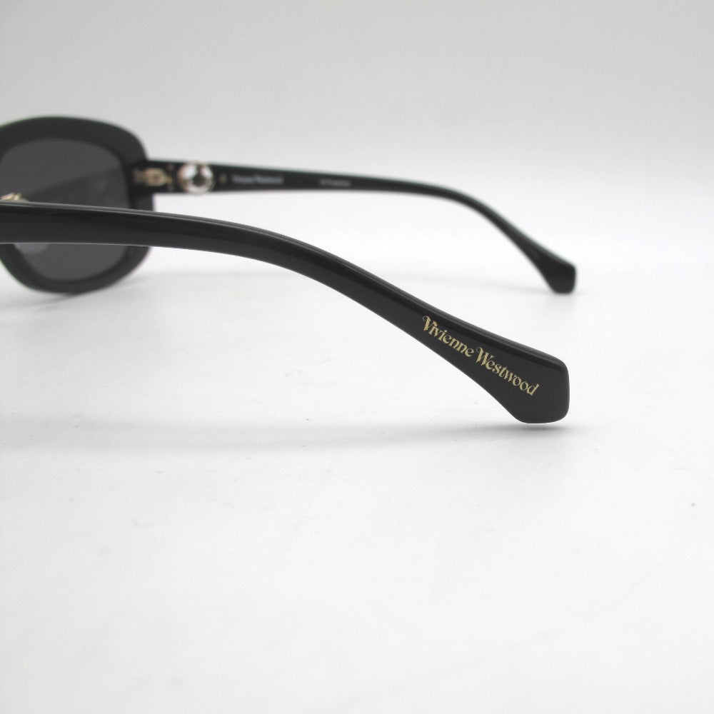Vivienne Westwood ヴィヴィアン・ウエストウッド サングラス メガネフレーム プラスチック ブラック 側面シルバーロゴ 54-19-140 ケース付き アイウェア 41-5004