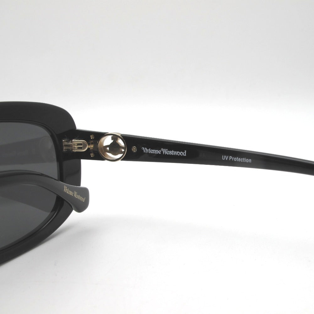 Vivienne Westwood ヴィヴィアン・ウエストウッド サングラス メガネフレーム プラスチック ブラック 側面シルバーロゴ 54-19-140 ケース付き アイウェア 41-5004