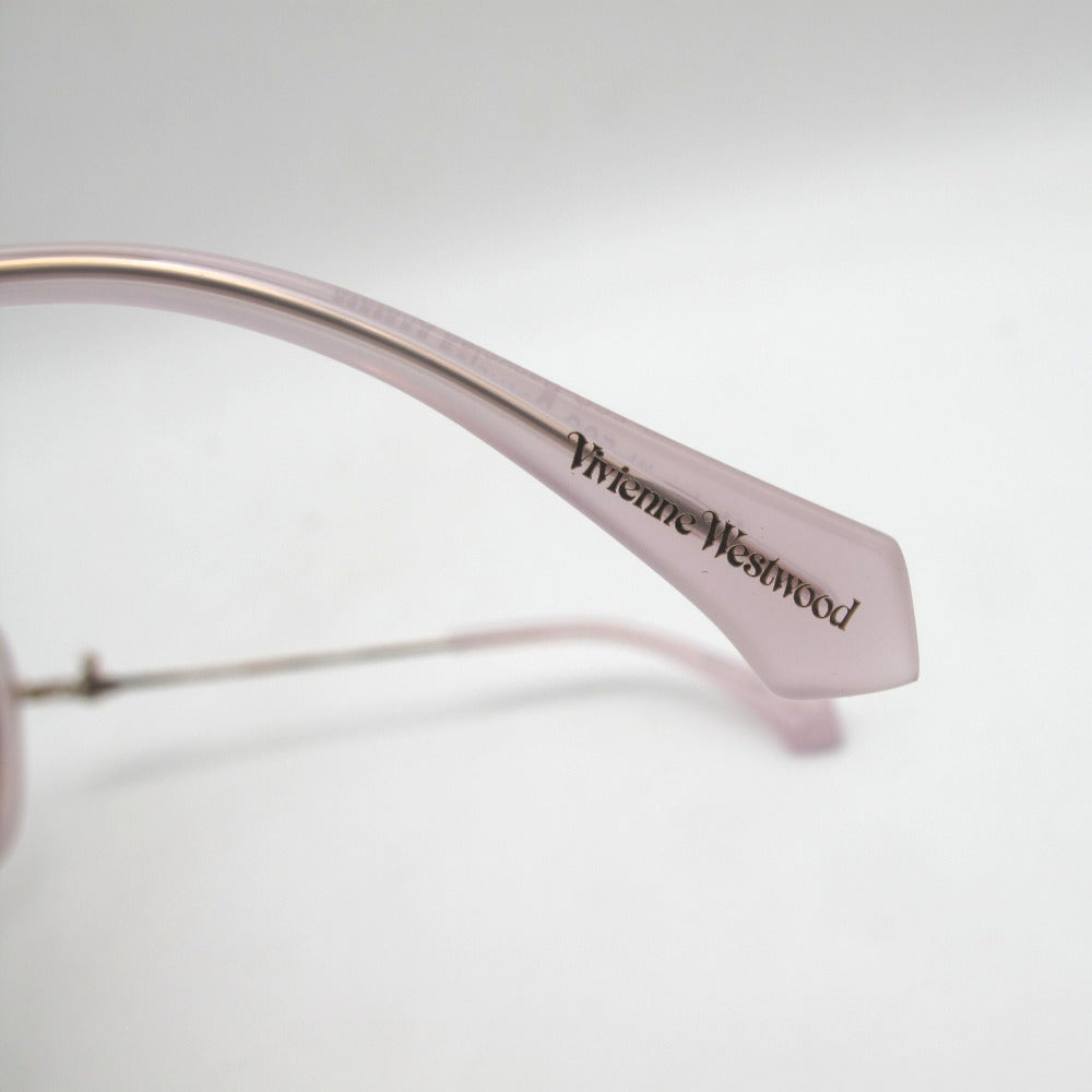 Vivienne Westwood ヴィヴィアン・ウエストウッド サングラス メガネフレーム プラスチック クリアピンク 54-18-135 ケース付き アイウェア 41-5001 未使用品