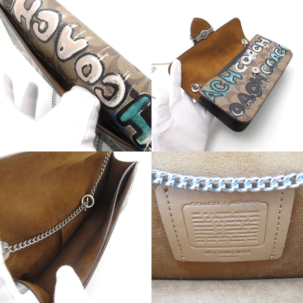 COACH コーチ MINT+SERF ミント&サーフ コラボ モーガン クロスボディ チェーン ショルダーバッグ ポシェット 斜め掛け CM214 カーキマルチ