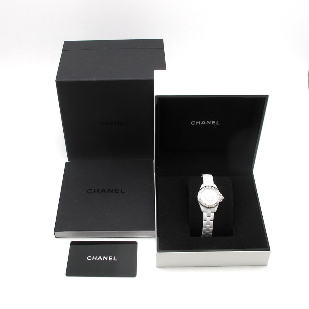 CHANEL シャネル 腕時計 J12 H2572 29mm ホワイトセラミック ダイヤベゼル クォーツ