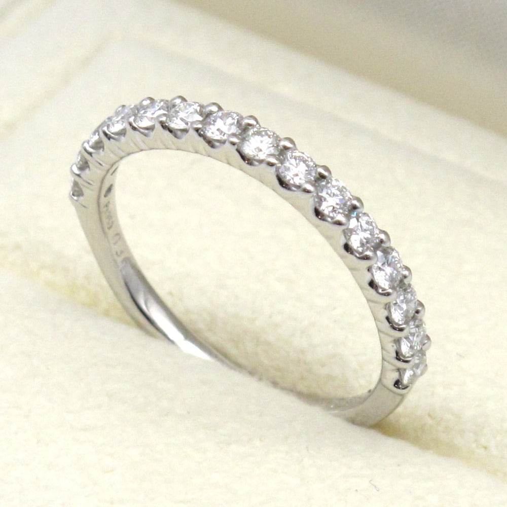 TASAKI タサキ PIACERE ピアチェーレ ハーフ エタニティ リング RD-F1790 指輪 9号 Pt950 0.36ct 約2.5g プラチナ ダイヤモンド ジュエリー アクセサリー