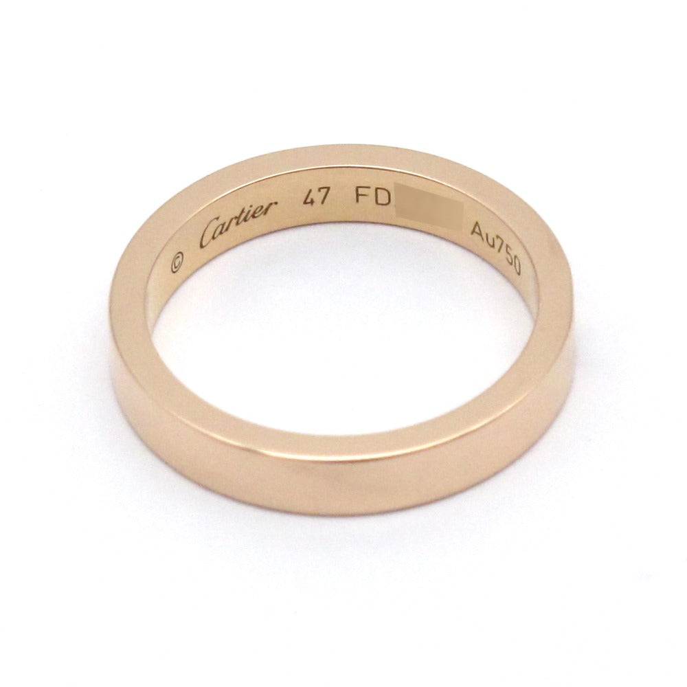 CARTIER カルティエ Cドゥ エングレーブド 1P ダイヤモンド リング 指輪 Au750 K18 PG ピンクゴールド #47 7号 レディース ジュエリー アクセサリー