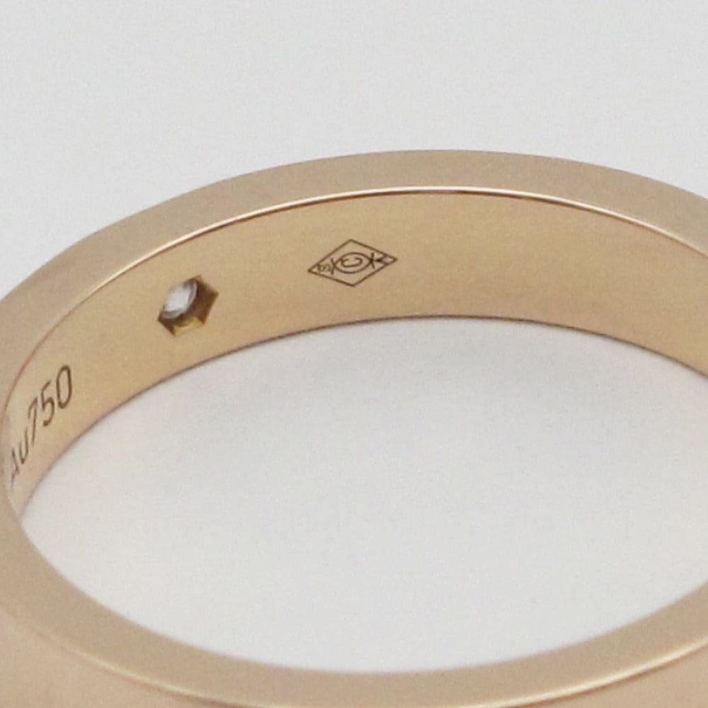 CARTIER カルティエ Cドゥ エングレーブド 1P ダイヤモンド リング 指輪 Au750 K18 PG ピンクゴールド #47 7号 レディース ジュエリー アクセサリー