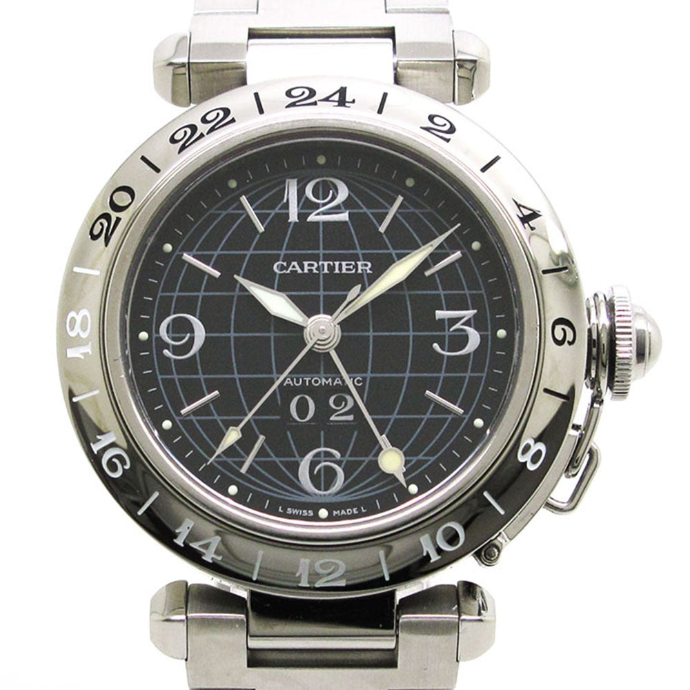 CARTIER カルティエ 腕時計 パシャC メリディアン ビッグデイト W31049M7 黒文字盤 自動巻き PASHA | Celebourg  セレブール公式サイト