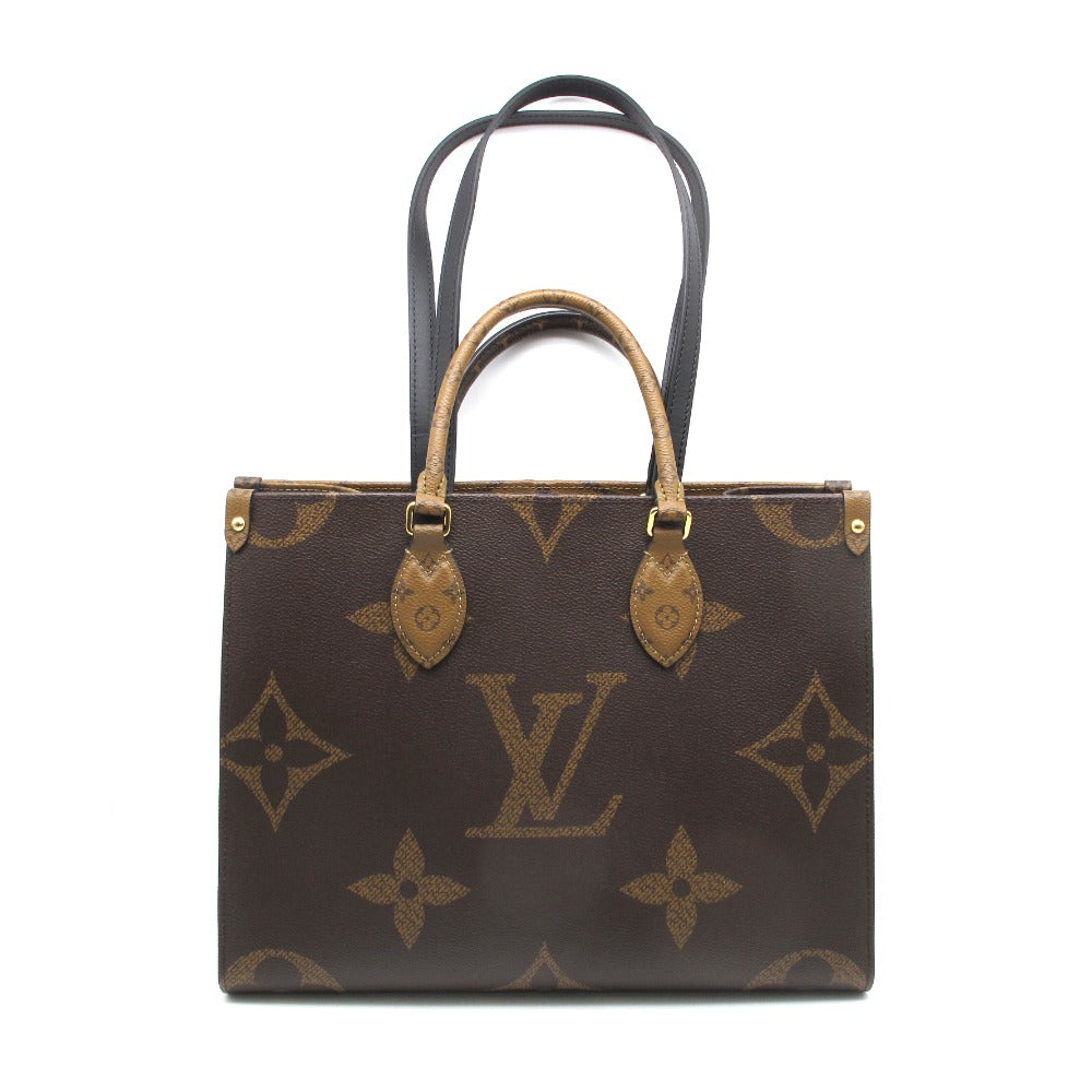 LOUIS VUITTON ルイ・ヴィトン オンザゴーMM M45321 ジャイアント モノグラム リバース キャンバス 2WAY トートバッグ ハンドバッグ 美品