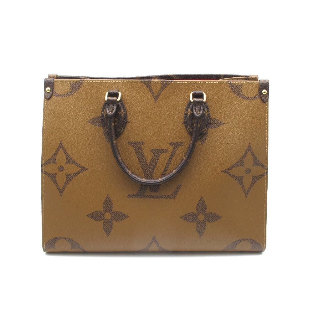 LOUIS VUITTON ルイ・ヴィトン オンザゴーMM M45321 ジャイアント モノグラム リバース キャンバス 2WAY トートバッグ ハンドバッグ 美品