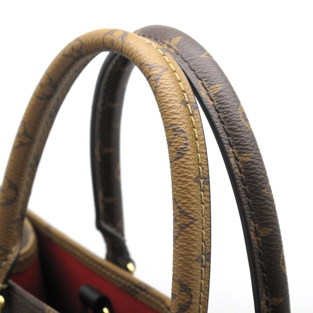 LOUIS VUITTON ルイ・ヴィトン オンザゴーMM M45321 ジャイアント モノグラム リバース キャンバス 2WAY トートバッグ ハンドバッグ 美品