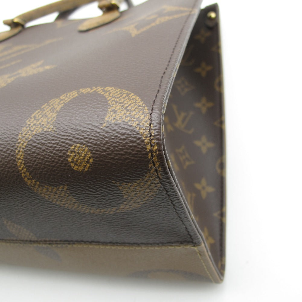 LOUIS VUITTON ルイ・ヴィトン オンザゴーMM M45321 ジャイアント モノグラム リバース キャンバス 2WAY トートバッグ ハンドバッグ 美品