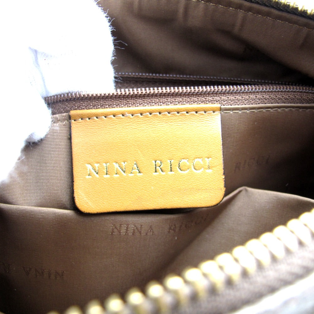 NINA RICCI ニナリッチ ショルダーバッグ 2WAY ショルダーバッグ ハンドバッグ ジラフ柄 ショルダー長さ調節可能 ブラウン レディース