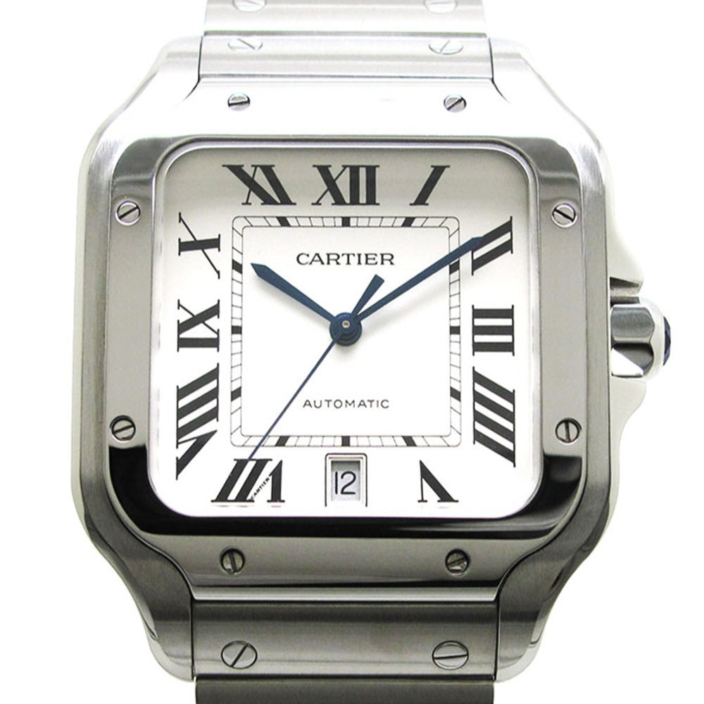 CARTIER カルティエ 腕時計 サントス ドゥ カルティエ LM WSSA0018 シルバー 自動巻き SANTOS