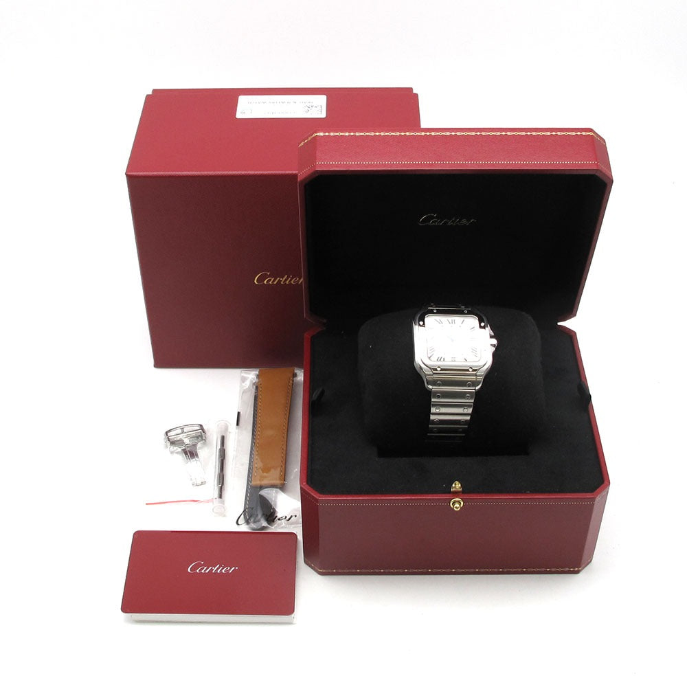 CARTIER カルティエ 腕時計 サントス ドゥ カルティエ LM WSSA0018 シルバー 自動巻き SANTOS
