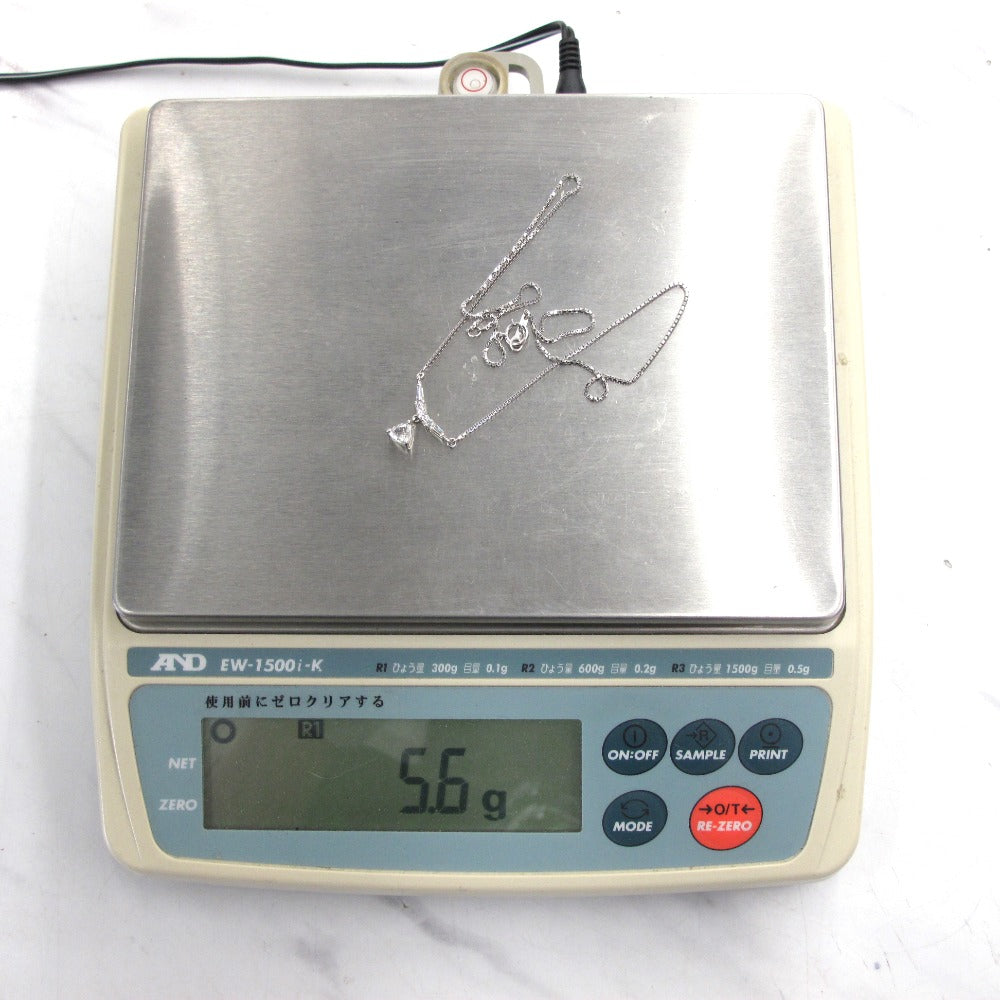 Pt900 Pt850 ネックレス ペンダント プラチナ ダイヤモンド 0.66ct 約5.6g ジュエリー アクセサリー レディース
