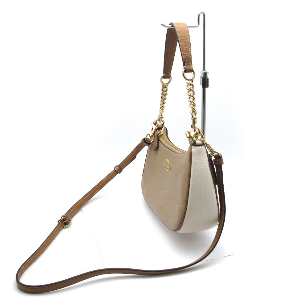 COACH コーチ テリ 2WAYショルダーバッグ カラーブロック ベージュマルチ CA173 クロスボディ 斜め掛け ポシェット レザー レディース