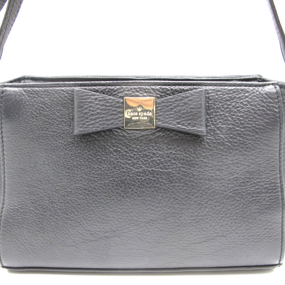 Kate Spade ケイトスペード ショルダーバッグ 斜め掛け クロスボディ ブラック レザー リボン レディース