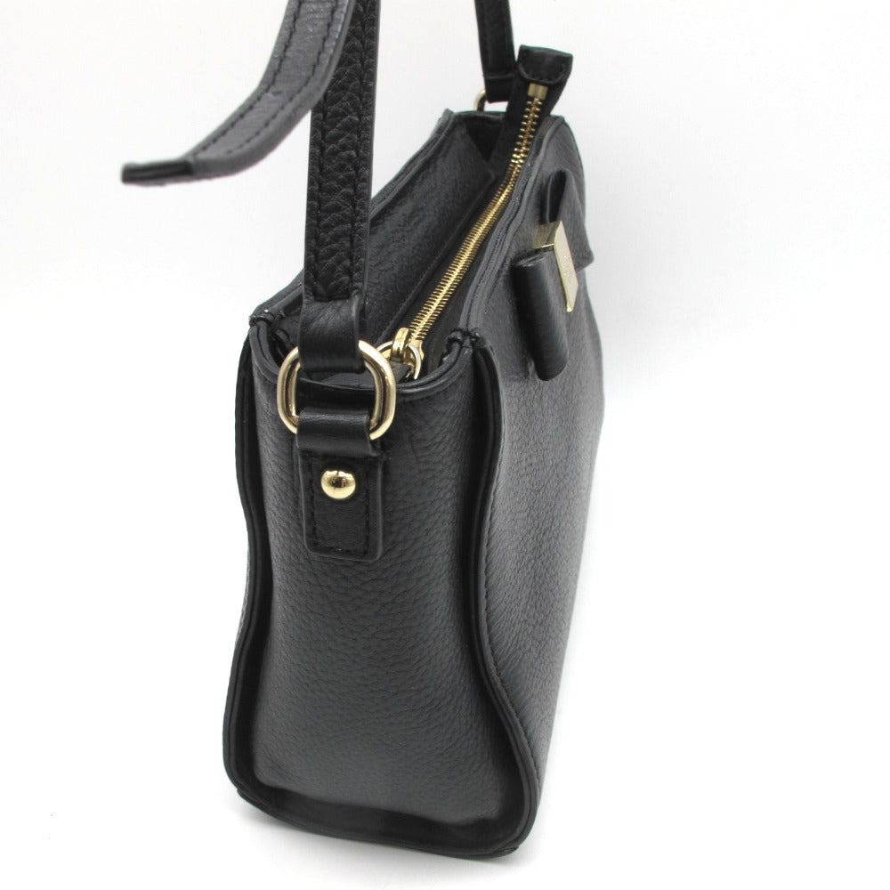 Kate Spade ケイトスペード ショルダーバッグ 斜め掛け クロスボディ ブラック レザー リボン レディース