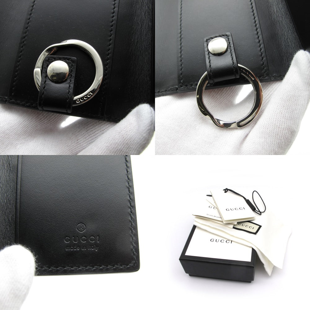 GUCCI グッチ GG グッチシマ キーリング付き 6連 キーケース 473824 レザー ブラック 小物 メンズ レディース 箱付き 未使用品