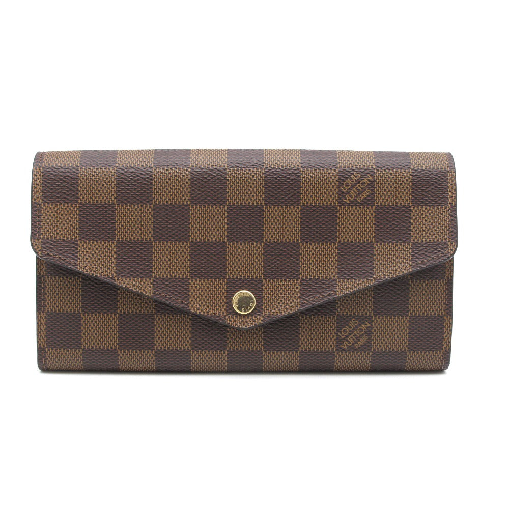 LOUIS VUITTON ルイ・ヴィトン ポルトフォイユ サラ ダミエ エベヌ ブラウン N63209 長財布 ロングウォレット PVC レザー 箱付き