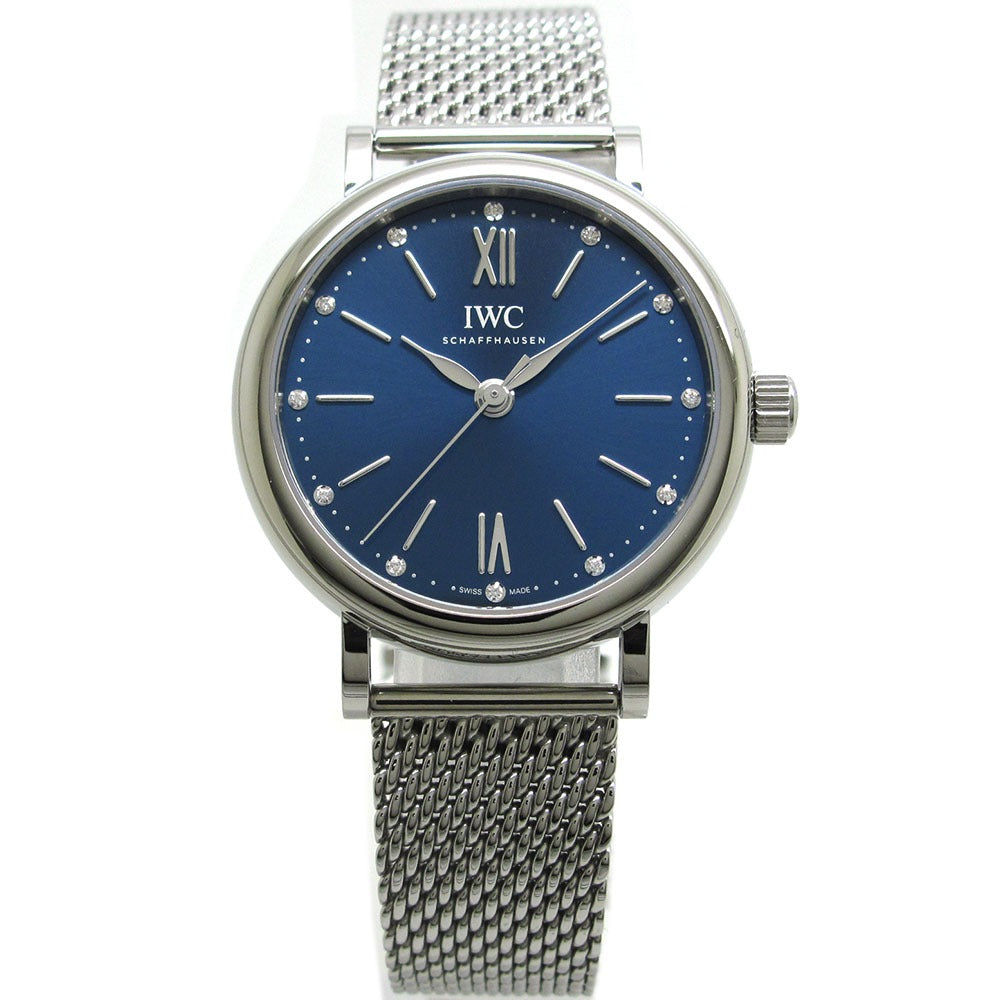 IWC SCHAFFHAUSEN アイダブリューシー シャフハウゼン 腕時計 ポートフィノ オートマティック 34 IW357404 ブルー 12Pダイヤ 自動巻き PORTOFINO 未使用品