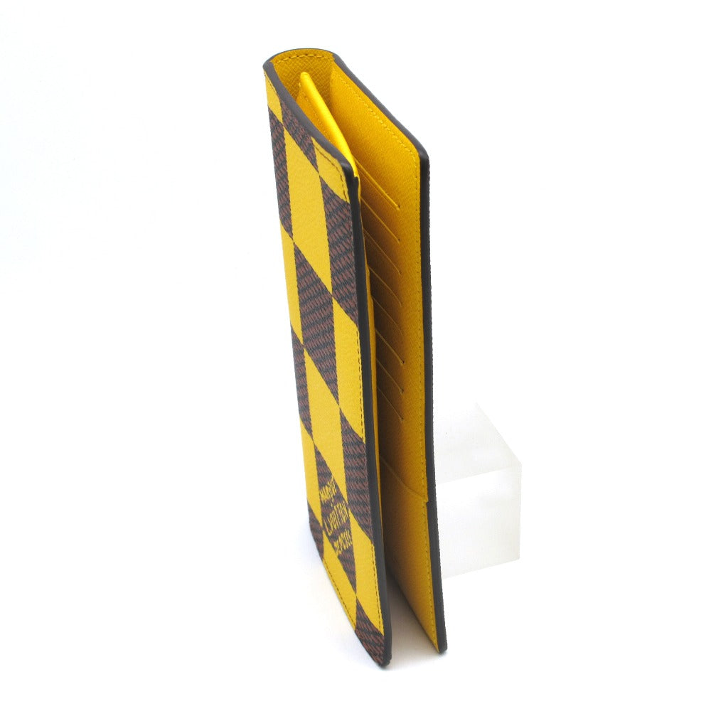 LOUIS VUITTON ルイ・ヴィトン ポルトフォイユ ブラザNM ダミエ ポップキャンバス N40541 長財布 ロングウォレット PVC レザー イエロー ブラウン ファレル・ウィリアムス 箱有