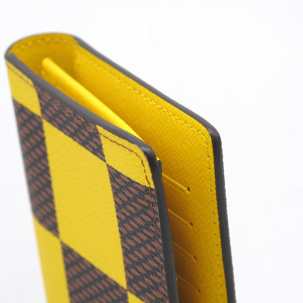 LOUIS VUITTON ルイ・ヴィトン ポルトフォイユ ブラザNM ダミエ ポップキャンバス N40541 長財布 ロングウォレット PVC レザー イエロー ブラウン ファレル・ウィリアムス 箱有