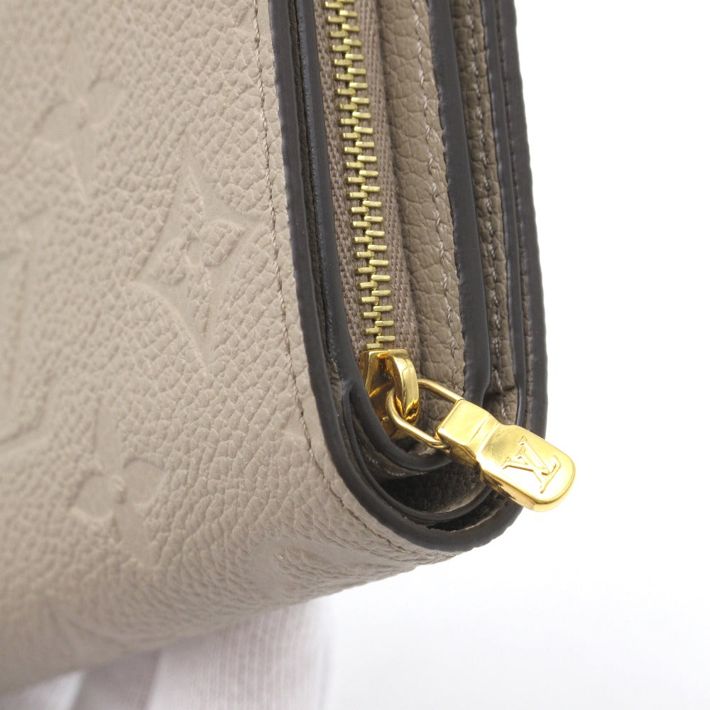 LOUIS VUITTON ルイ・ヴィトン ポルトフォイユ クレア モノグラムアンプラント トゥルトレール M80152 二つ折り財布 コンパクト ウォレット レザー グレージュ レディース