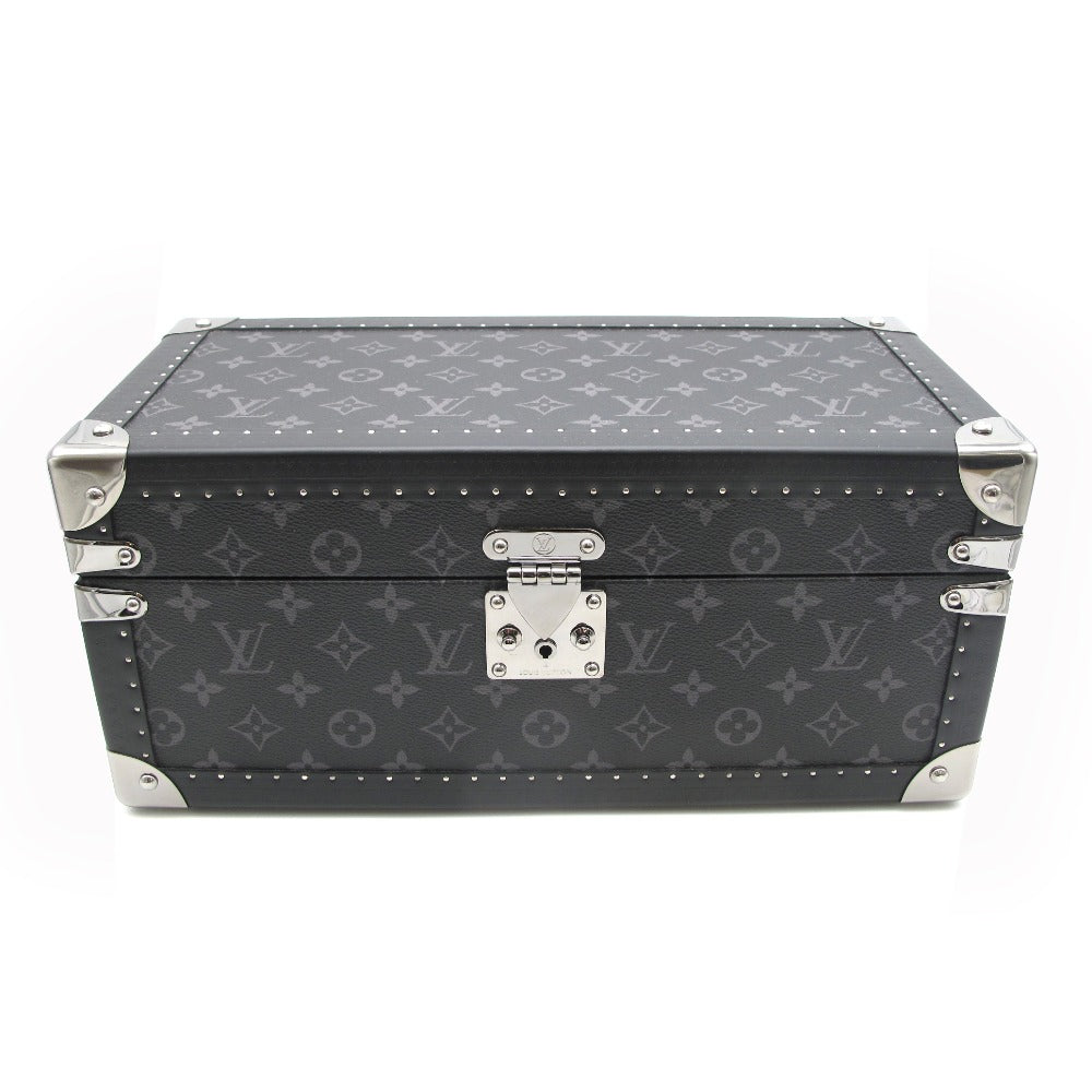 LOUIS VUITTON ルイ・ヴィトン コフレ アクセソワール モノグラム エクリプス M44127 ルージュ シルバー金具 ジュエリーケース ウォッチケース 小物収納 鍵付きトランク 箱有