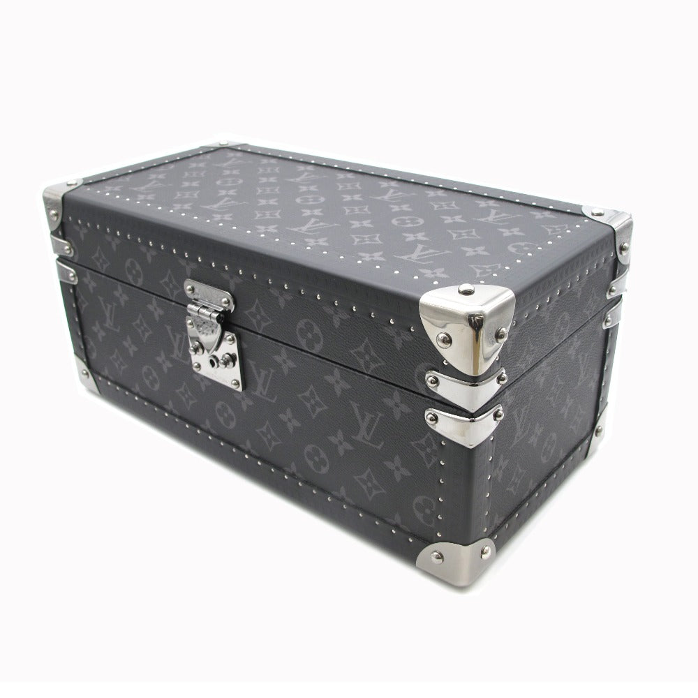 LOUIS VUITTON ルイ・ヴィトン コフレ アクセソワール モノグラム エクリプス M44127 ルージュ シルバー金具 ジュエリーケース ウォッチケース 小物収納 鍵付きトランク 箱有