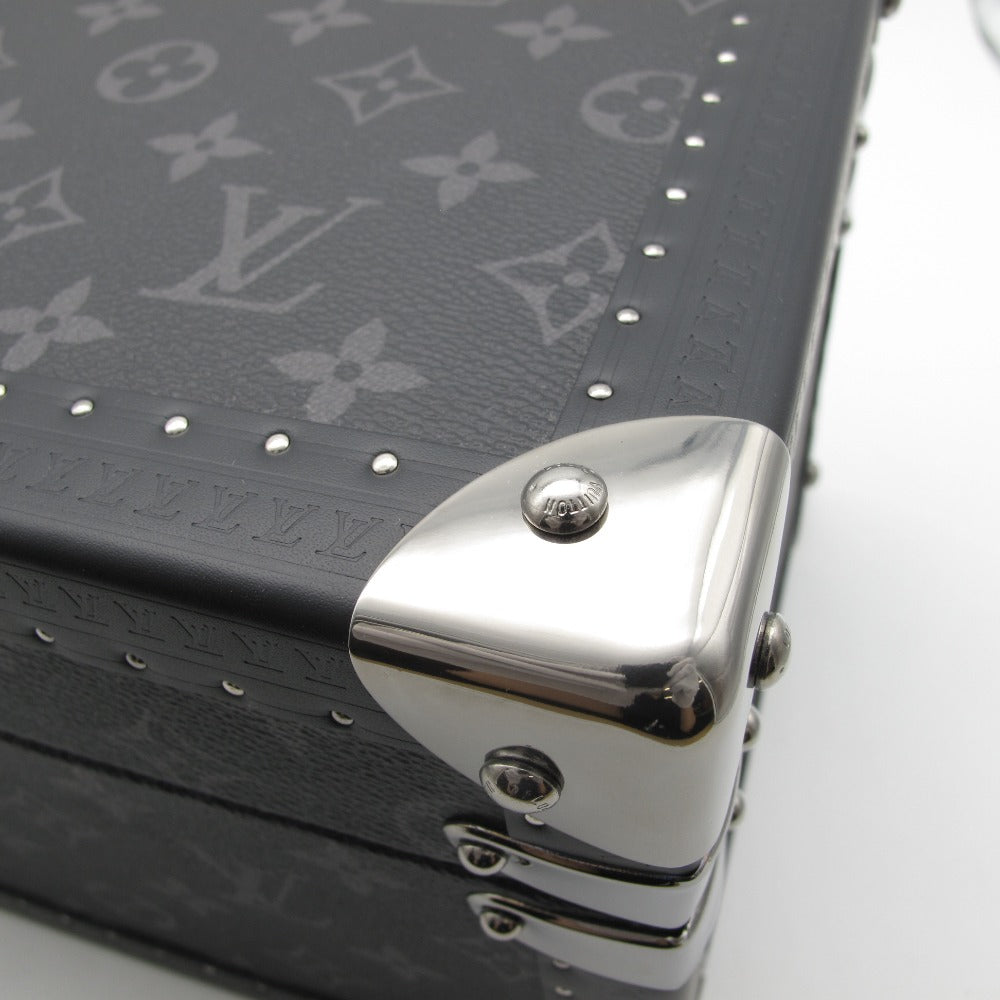 LOUIS VUITTON ルイ・ヴィトン コフレ アクセソワール モノグラム エクリプス M44127 ルージュ シルバー金具 ジュエリーケース ウォッチケース 小物収納 鍵付きトランク 箱有