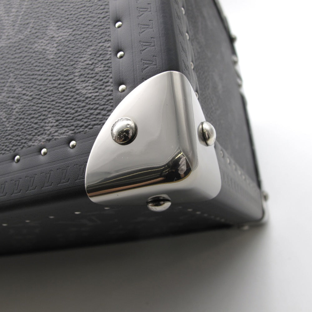 LOUIS VUITTON ルイ・ヴィトン コフレ アクセソワール モノグラム エクリプス M44127 ルージュ シルバー金具 ジュエリーケース ウォッチケース 小物収納 鍵付きトランク 箱有