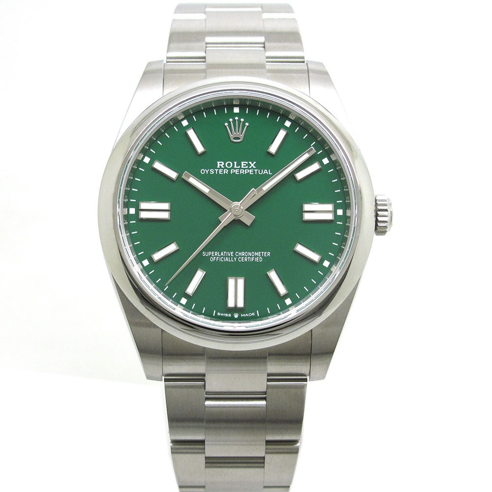 ROLEX ロレックス 腕時計 オイスター パーペチュアル 41 Ref.124300 グリーンダイアル 自動巻き OYSTER PERPETUAL 未使用品