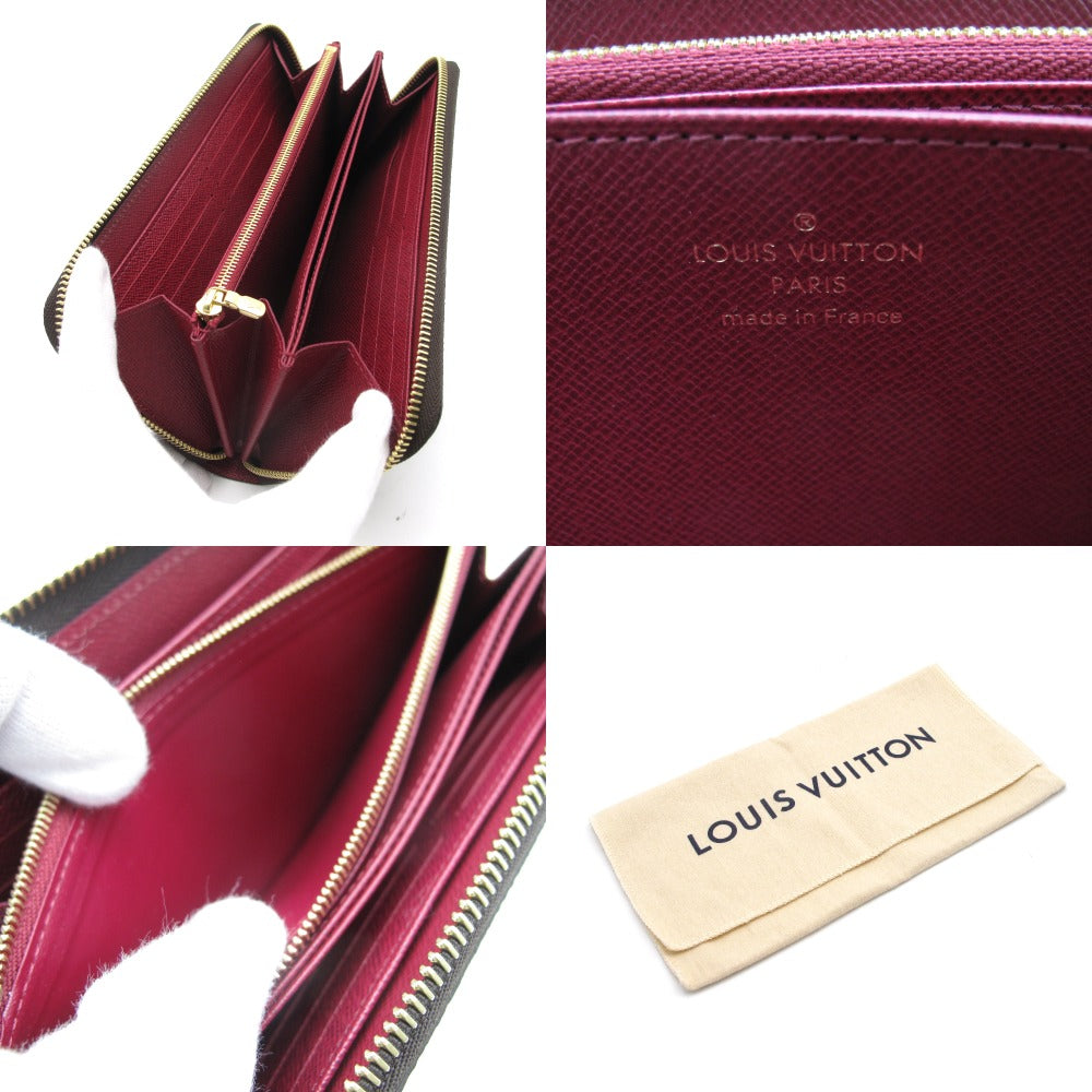 LOUIS VUITTON ルイ・ヴィトン ジッピーウォレット モノグラム フューシャ M41895 ラウンドファスナー長財布 PVC レザー ブラウン レディース 未使用品