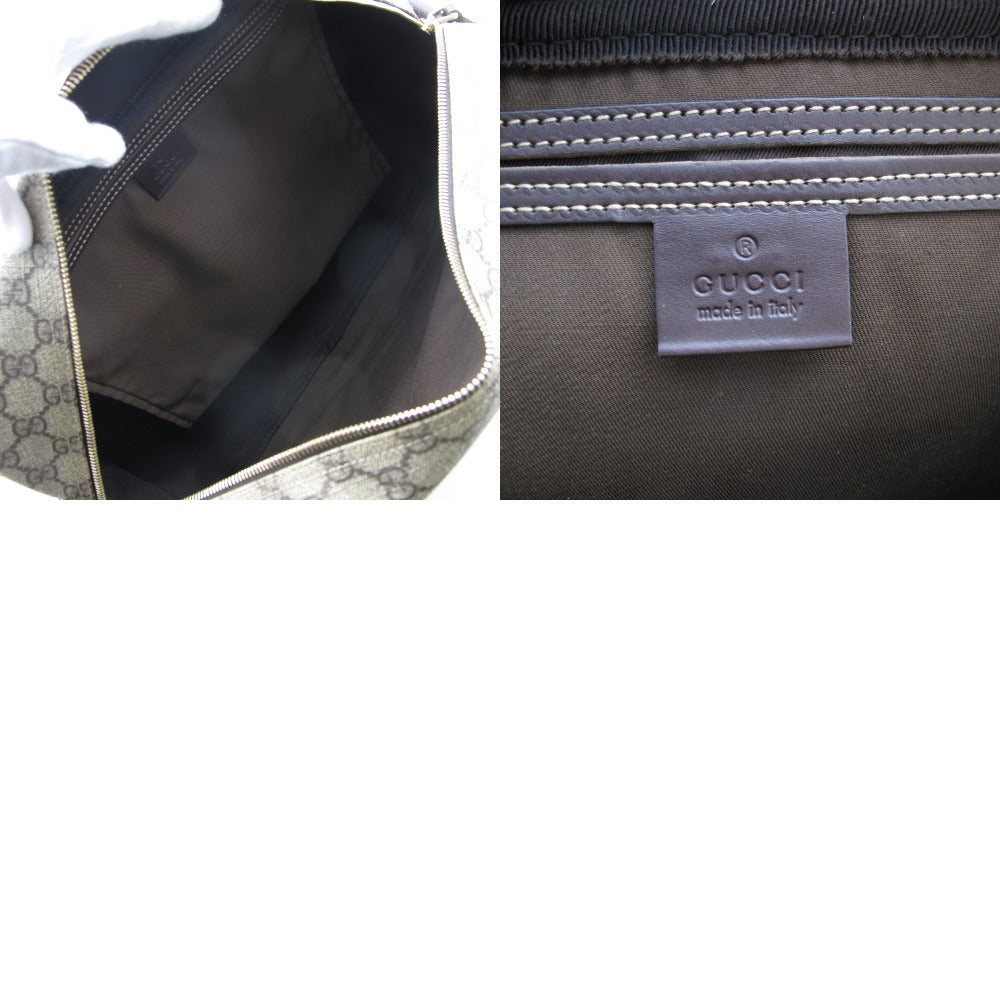GUCCI グッチ GGスプリーム ショルダーバッグ メッセンジャー クロスボディ 斜め掛け 211107 PVC レザー ベージュ