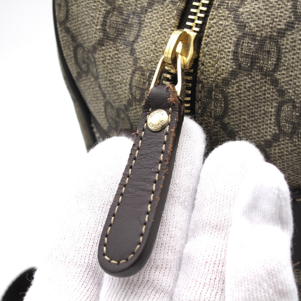 GUCCI グッチ GGスプリーム ショルダーバッグ メッセンジャー クロスボディ 斜め掛け 211107 PVC レザー ベージュ