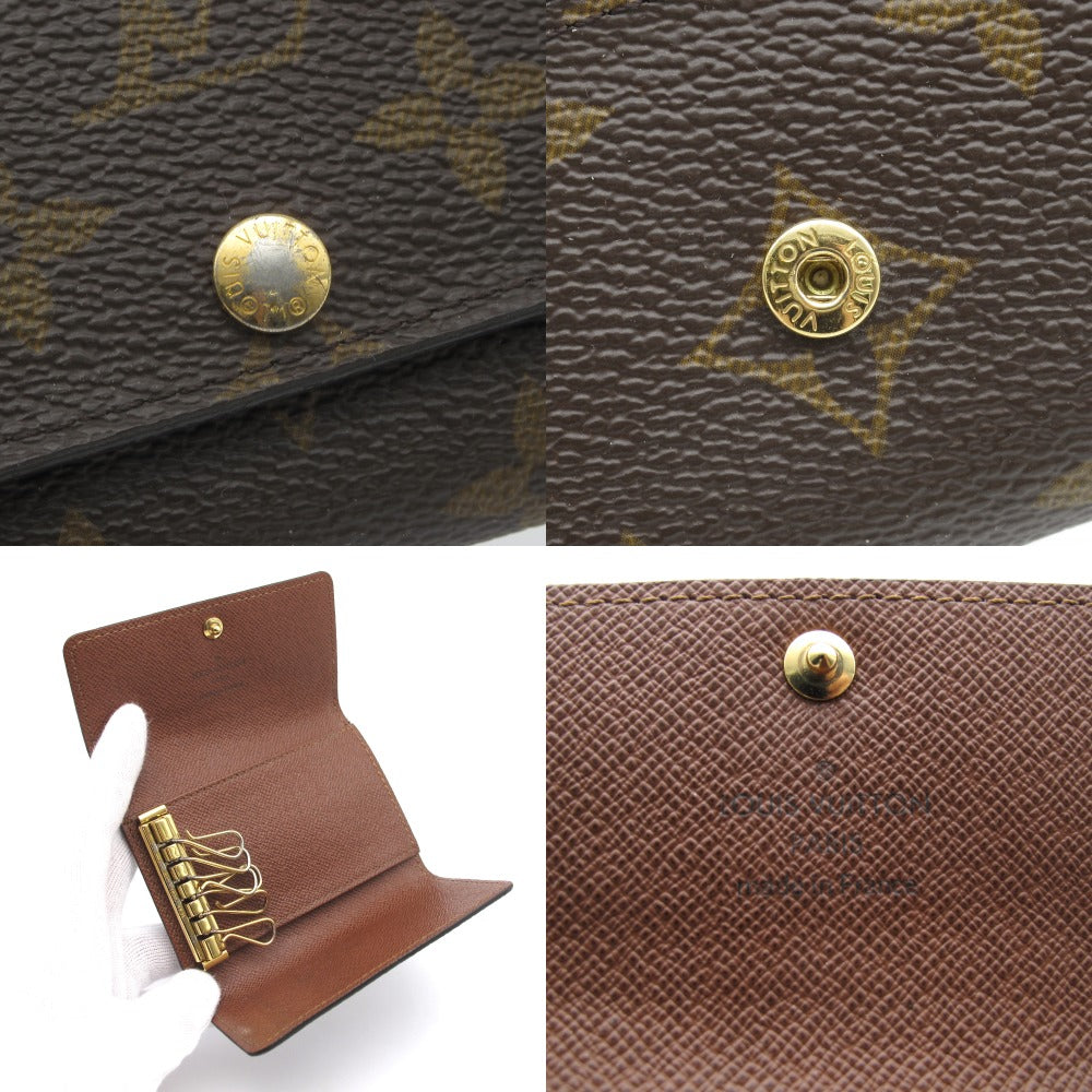 LOUIS VUITTON ルイ・ヴィトン ミュルティクレ6 モノグラム M62630 6連キーケース 鍵入れ PVC レザー ブラウン 男女兼用 箱有