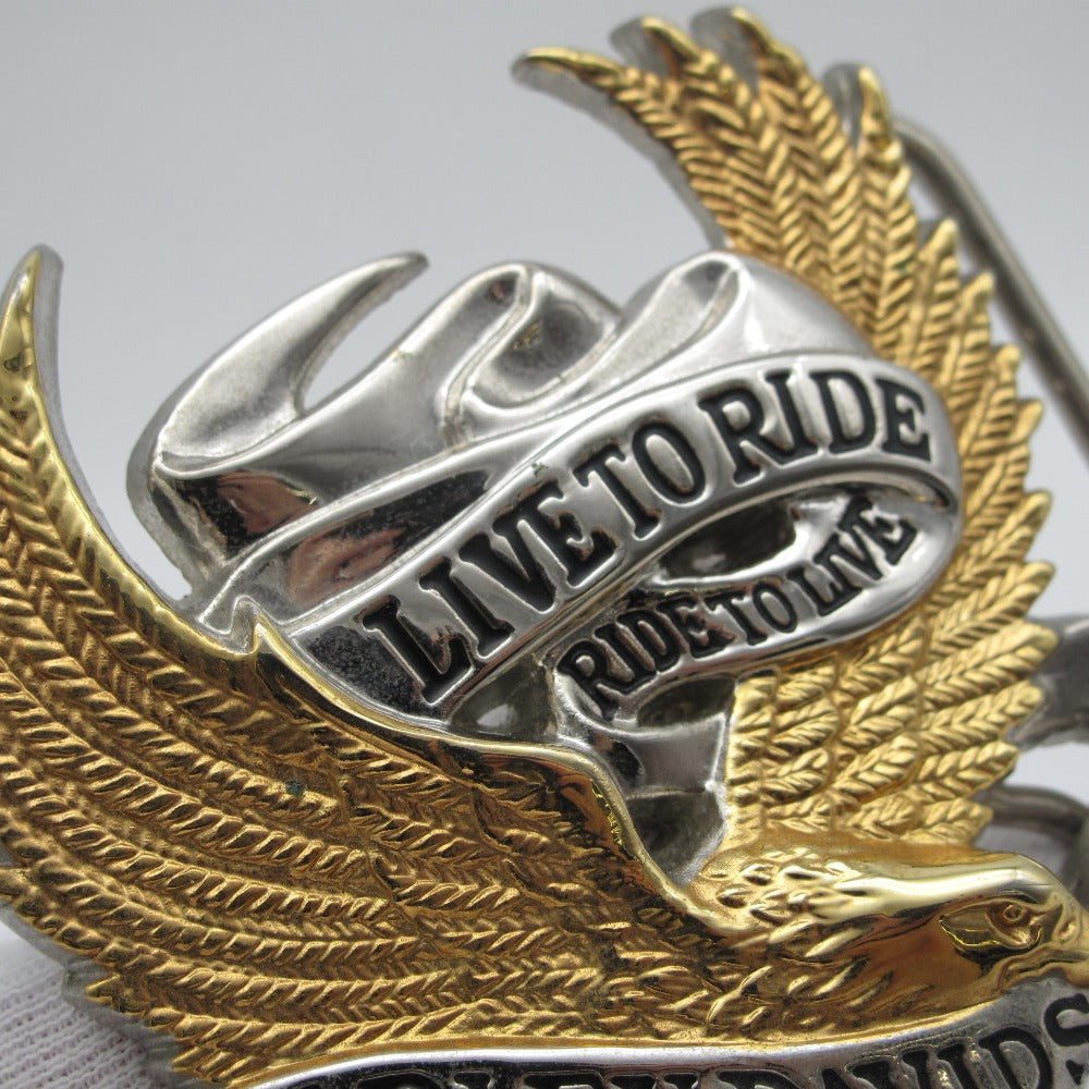 Harley Davidson ハーレーダビッドソン ベルト バックルのみ イーグル ゴールド シルバー メタル バイク ファッション 小物