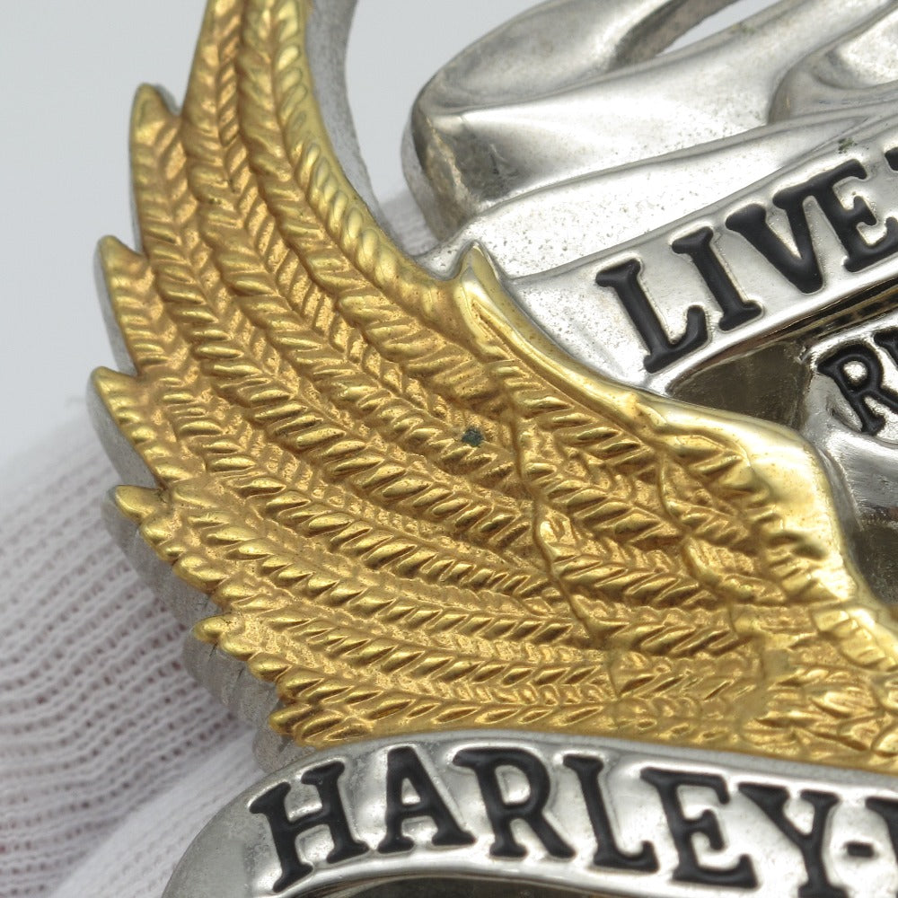 Harley Davidson ハーレーダビッドソン ベルト バックルのみ イーグル ゴールド シルバー メタル バイク ファッション 小物