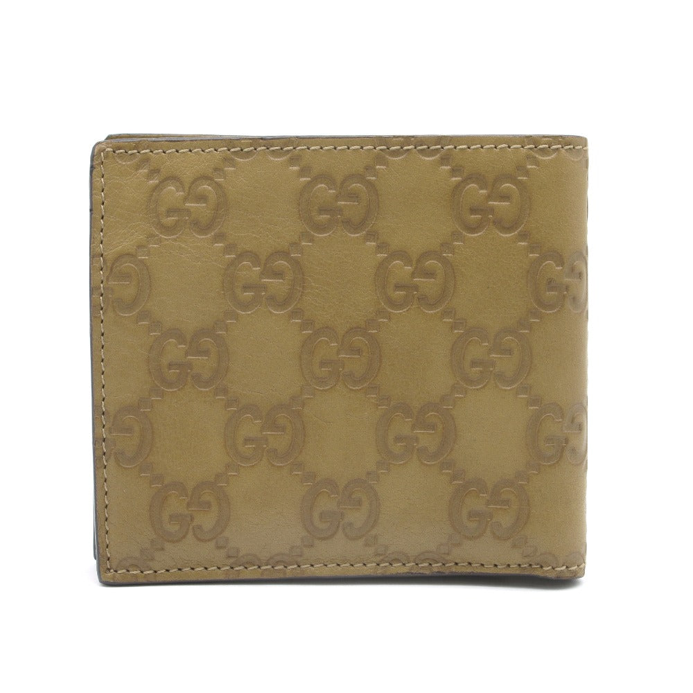 GUCCI グッチ グッチシマ GG 二つ折り財布 コンパクトウォレット レザー ブラウン 146223 メンズ