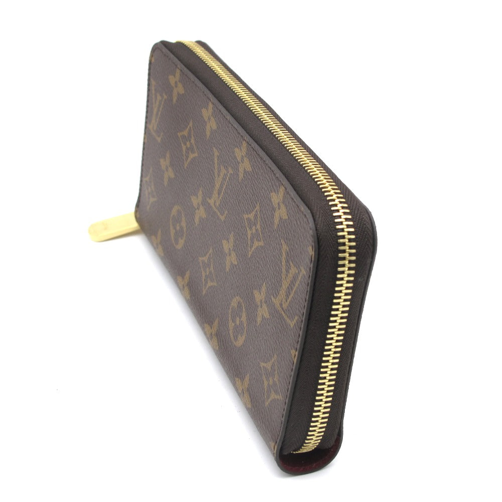 LOUIS VUITTON ルイ・ヴィトン ジッピーウォレット モノグラム M41895 フューシャ ラウンドファスナー長財布 PVC レザー ブラウン 赤紫 未使用品
