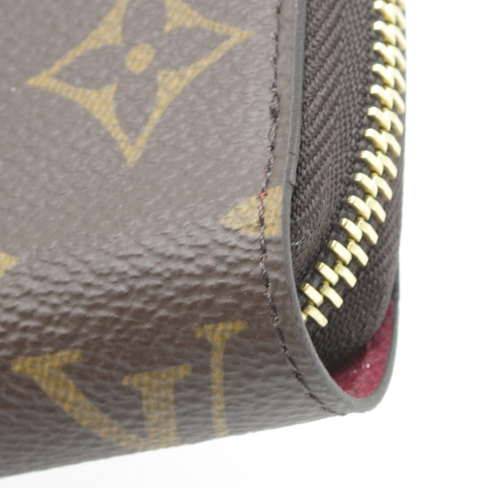 LOUIS VUITTON ルイ・ヴィトン ジッピーウォレット モノグラム M41895 フューシャ ラウンドファスナー長財布 PVC レザー ブラウン 赤紫 未使用品