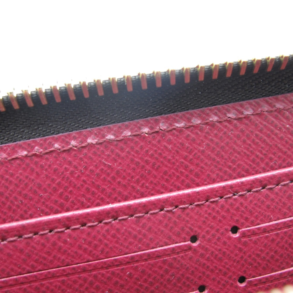 LOUIS VUITTON ルイ・ヴィトン ジッピーウォレット モノグラム M41895 フューシャ ラウンドファスナー長財布 PVC レザー ブラウン 赤紫 未使用品