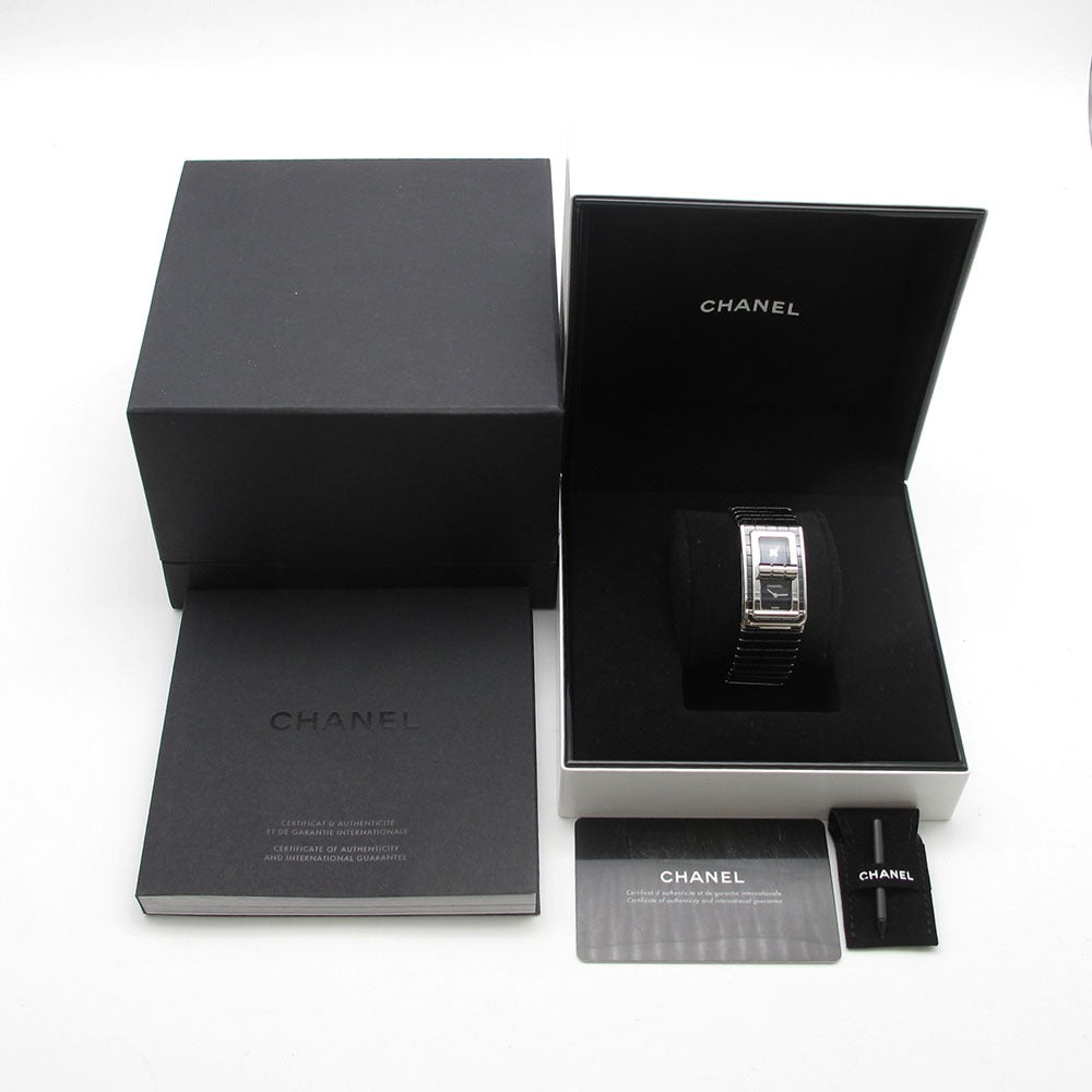 CHANEL シャネル 腕時計 コード ココ H5147 ブラック セラミック SS 1Pダイヤ クォーツ