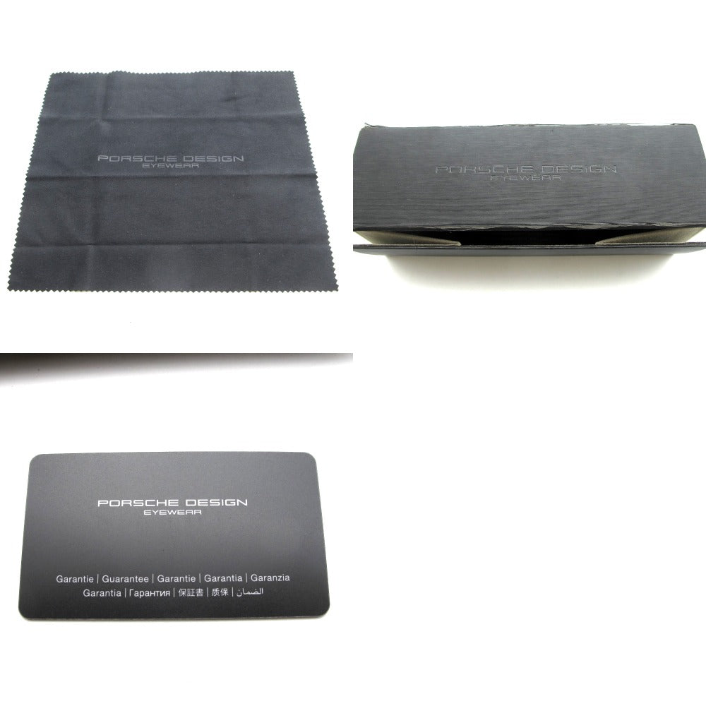 Porsche Design ポルシェデザイン サングラス メタルフレーム ミラーレンズ ダークブルー×ネイビー 63-14-135 クロス・ケース付き 眼鏡 アイウェア P8565