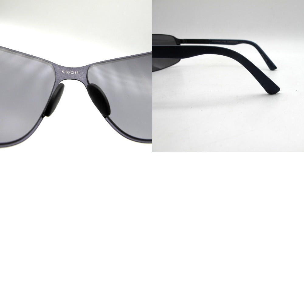 Porsche Design ポルシェデザイン サングラス メタルフレーム ミラーレンズ ダークブルー×ネイビー 63-14-135 クロス・ケース付き 眼鏡 アイウェア P8565