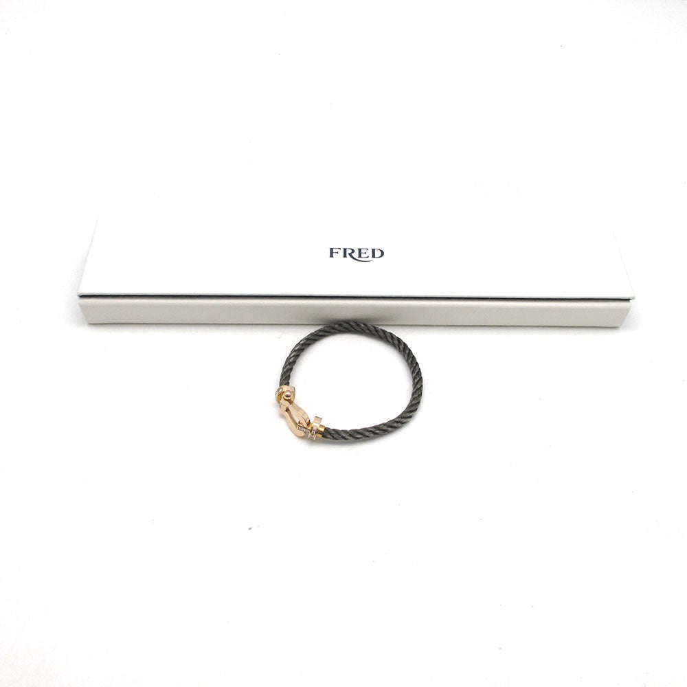 FRED フレッド ブレスレット フォース10 LM 750 K18 ピンクゴールド ダイヤ ハーフ カーキ 17cm