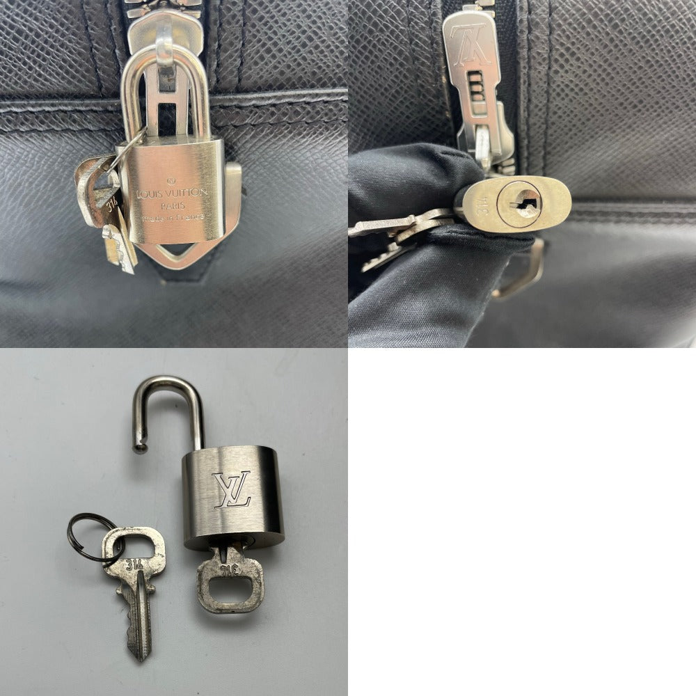 LOUIS VUITTON ルイ・ヴィトン ボストンバッグ ケンダルPM タイガ レザー ブラック ショルダーストラップ欠品 カデナあり 使用感大 M30122