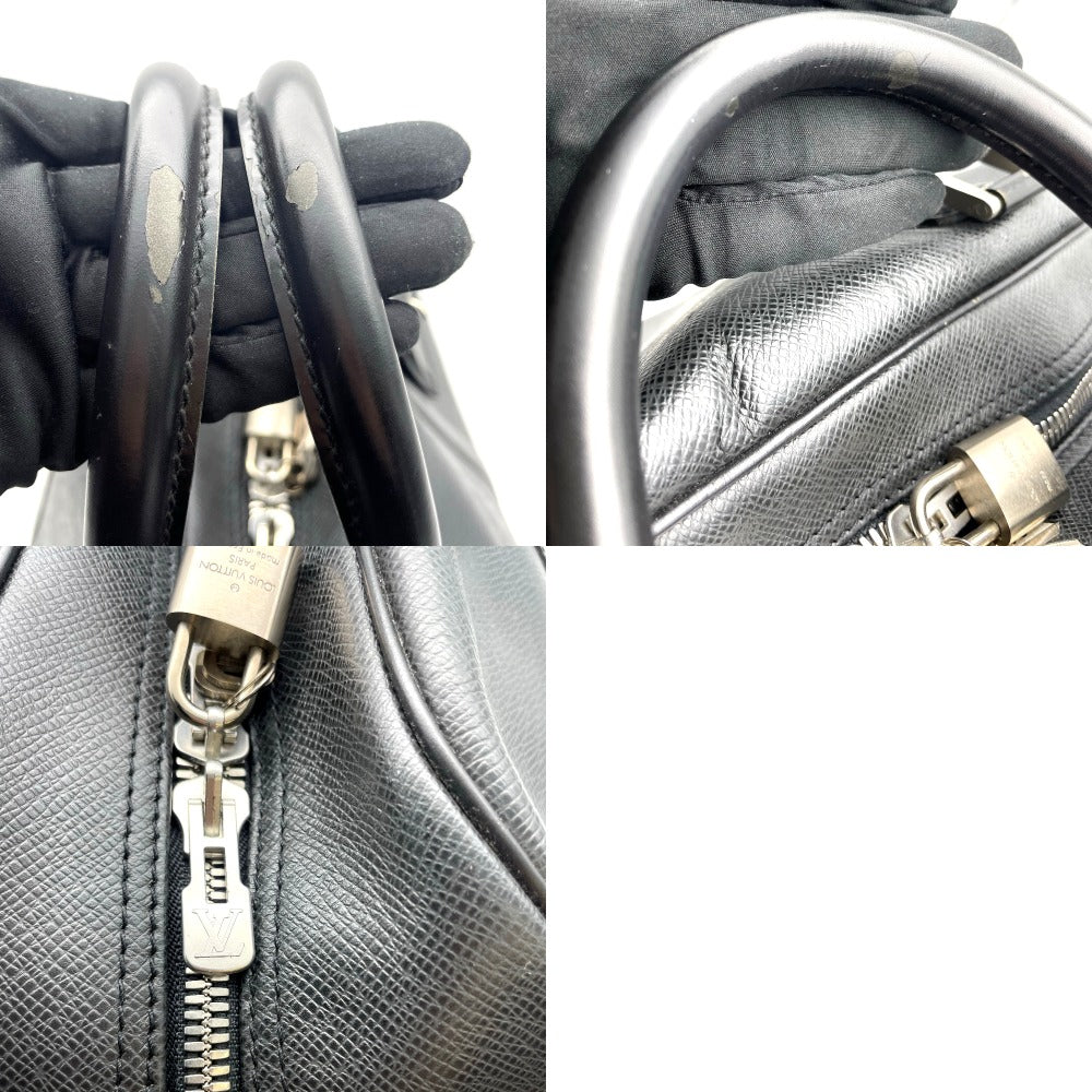 LOUIS VUITTON ルイ・ヴィトン ボストンバッグ ケンダルPM タイガ レザー ブラック ショルダーストラップ欠品 カデナあり 使用感大 M30122