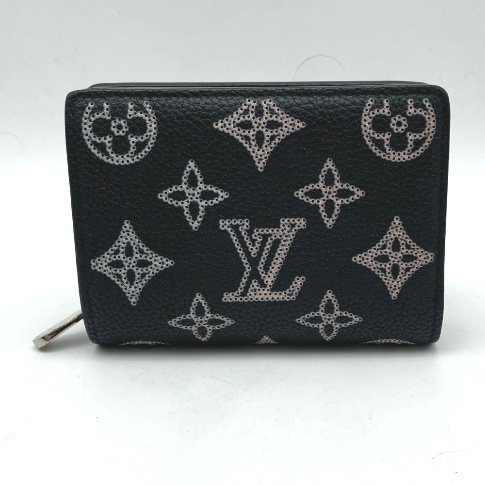 LOUIS VUITTON ルイ・ヴィトン 二つ折り財布 ポルトフォイユクレア モノグラムマヒナ フライトモード ノワール ブラックレザー スモールウォレット モノグラム M81658