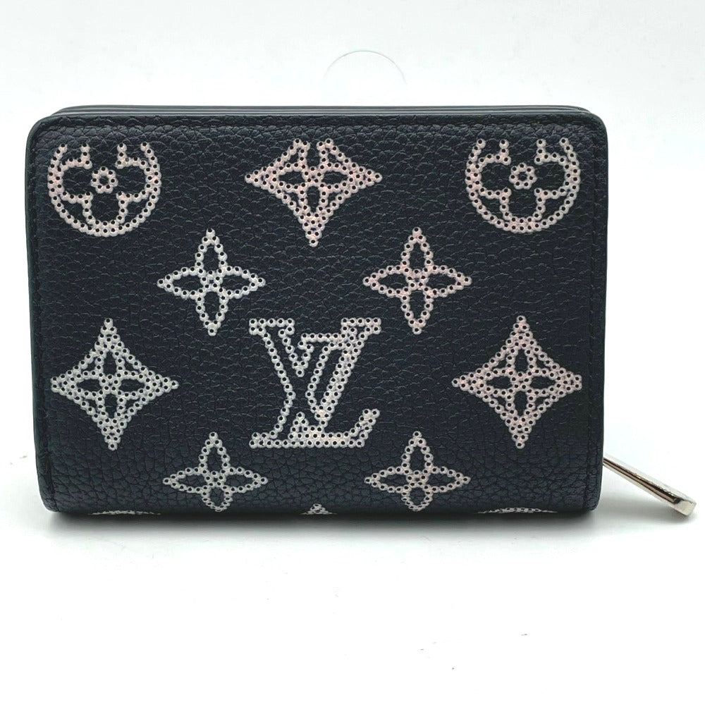 LOUIS VUITTON ルイ・ヴィトン 二つ折り財布 ポルトフォイユクレア モノグラムマヒナ フライトモード ノワール ブラックレザー スモールウォレット モノグラム M81658